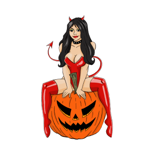 Halloween Devil Girl T-Shirt