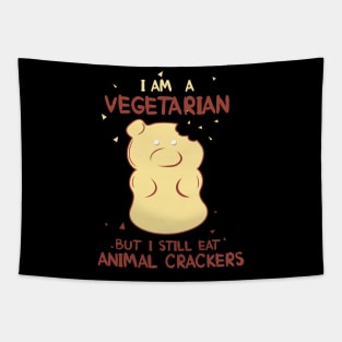 I am a Vegetarian but I still eat Animal Crackers Tapestry