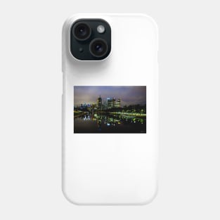 Melbourne Skyline from the Swan Street Bridge, Melbourne, Vic, Australia. Phone Case