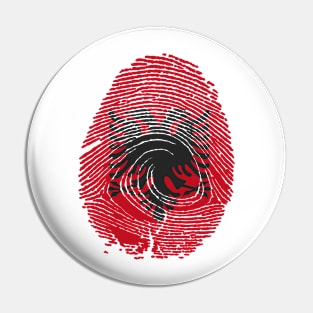 It's in my DNA Flag of Albania in fingerprint... Pin