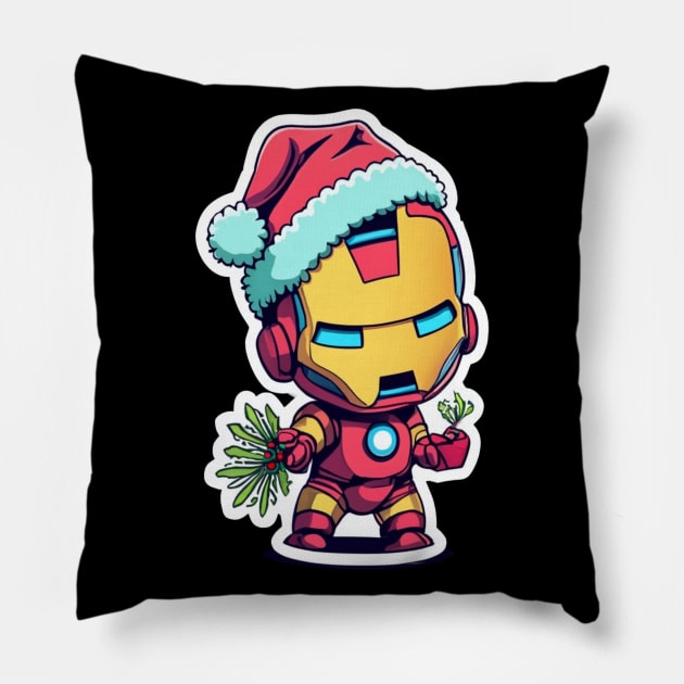 Christmas Gift Super Hero Cartoon Iron Man Baby Pillow by joolsd1@gmail.com