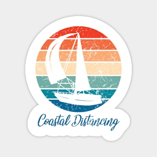 Social Distancing vs Coastal Distancing - Sailboat Magnet