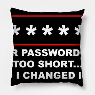 Your Password Was Too Short, So I Changed It Pillow