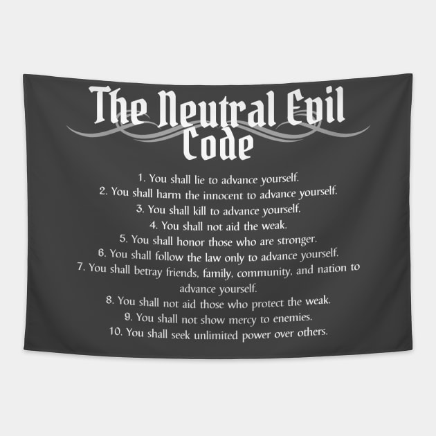 The Neutral Evil Code Alignment Tapestry by DungeonDesigns