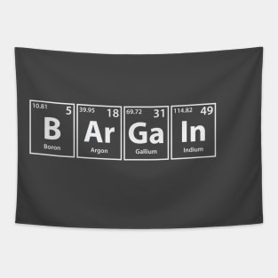 Bargain (B-Ar-Ga-In) Periodic Elements Spelling Tapestry