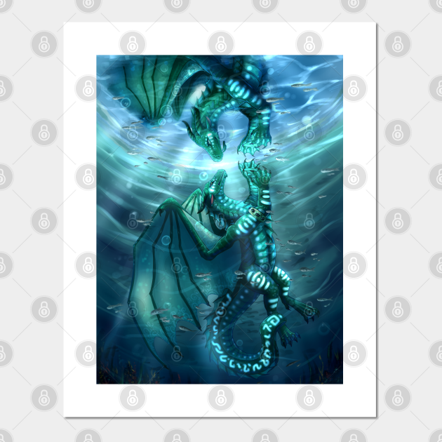 Wings of Fire - Fathom and Turtle - Wings Of Fire - Posters and Art Prints