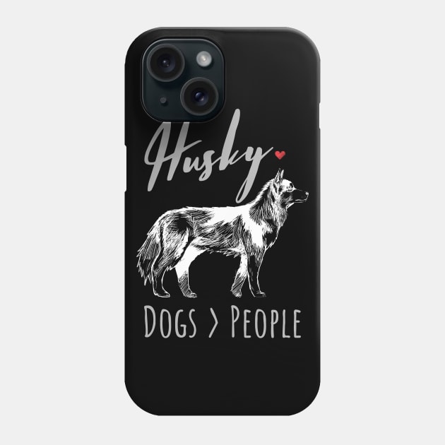 Husky Dogs over People Phone Case by JKA