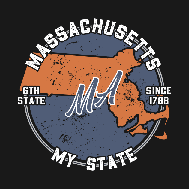 Massachusetts My State Patriot State Tourist Gift by atomguy