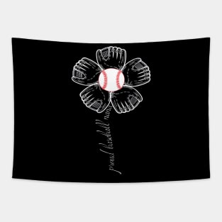 Proud Baseball Nana Gift - Funny Baseball Player Tapestry