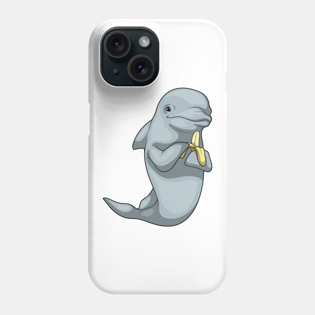 Dolphin Banana Fruit Phone Case by Markus Schnabel