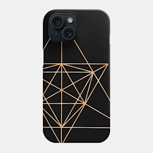 Gold Wire Geometry Phone Case