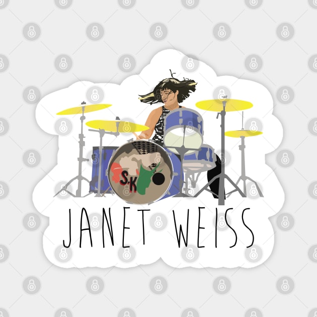 janet weiss she is amazin Magnet by Luckythelab