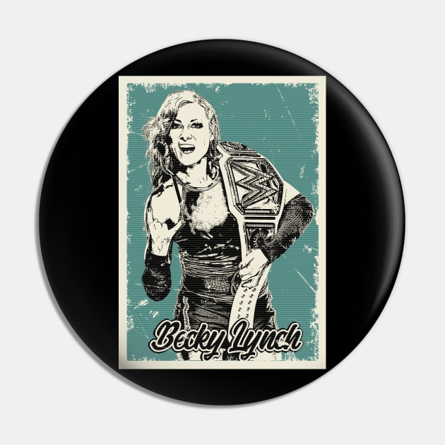 Vintage Becky Lynch Wrestling Pin by Pinjem Seratus