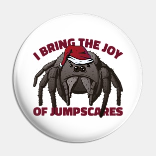 Creepy Christmas Joy Spider Pin