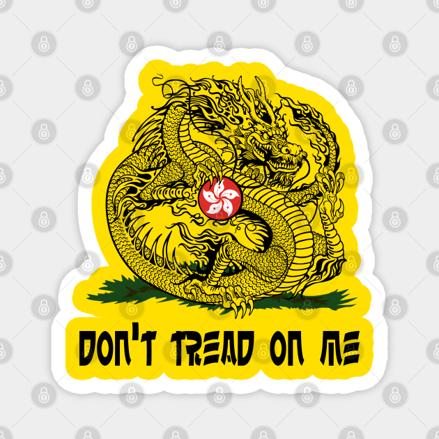 Don't Tread On Me (Hong Kong) - Traditional Magnet by JCD666