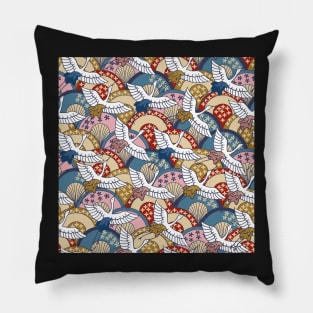 Japanese crane pattern Pillow