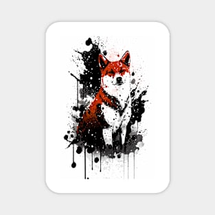 Shiba Inu Ink Portrait Magnet