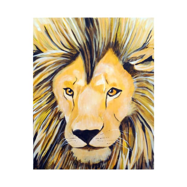 Lion - Acrylic Painting by BrittaniRose