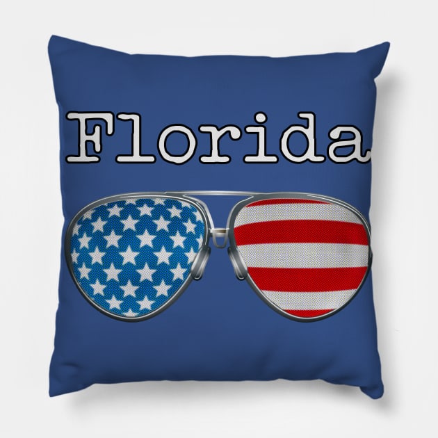 USA PILOT GLASSES FLORIDA Pillow by SAMELVES