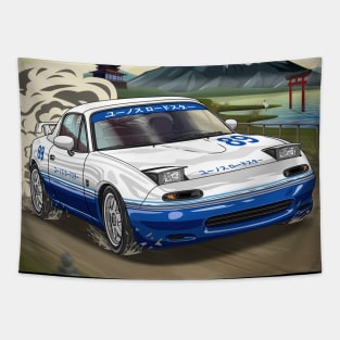 Mazda Miata Eunos Roadster Japanese Art Tapestry