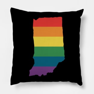 Indiana State Rainbow Pillow