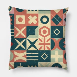 retro geometric design Pillow