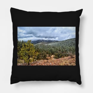 Snow In The Mountains Pillow