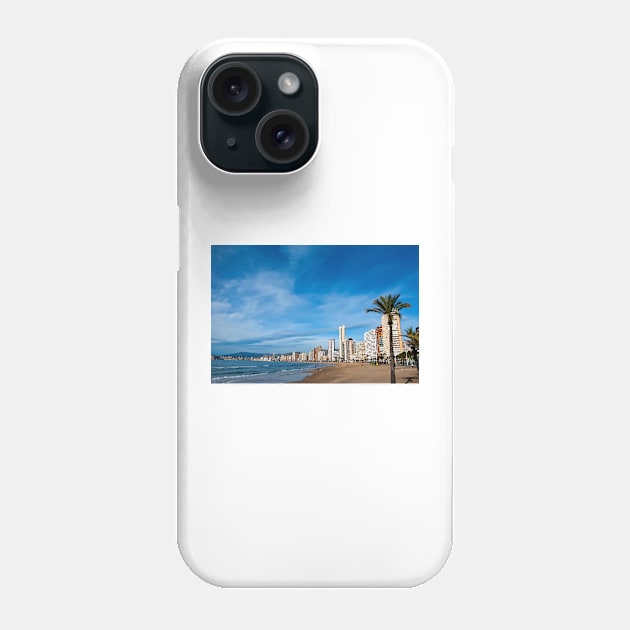 Benidorm Levante Beach Costa Blanca Spain Phone Case by AndyEvansPhotos