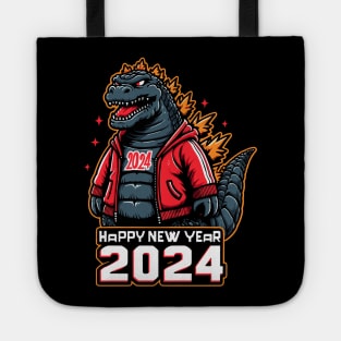 Godzilla happy new year 2024 Tote