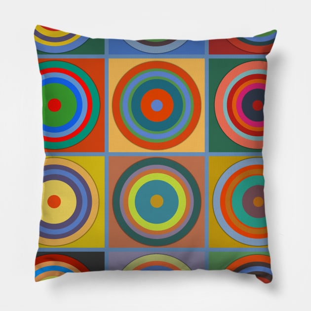 Op Art #48 Kandinsky Pillow by RockettGraph1cs