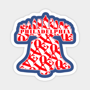 Philadelphia Liberty Bell Love Philly Fan City Skyline Favorite Magnet