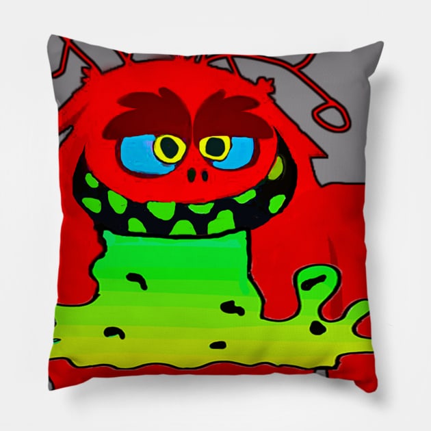 Funny monster Pillow by MAGICOART