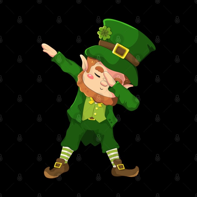 Kids Dabbing Leprechaun by HamilcArt