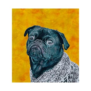 Black Pug Artistic Painting Debbie St-Pierre T-Shirt