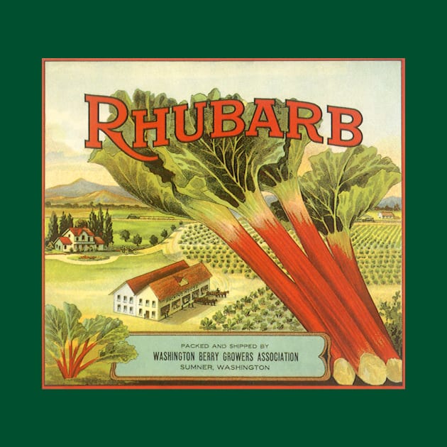 Vintage Rhubarb Crate Label by MasterpieceCafe