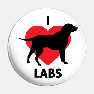 I Love Labradors - Dog Lover Dogs Pin