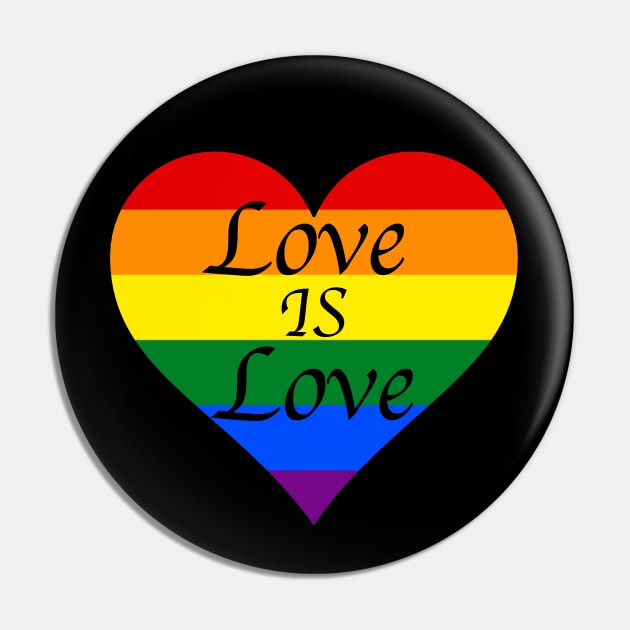 Love is Love rainbow heart with black background Pin by sunnytvart