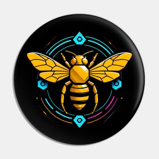 Bee Logo Cyberpunk Pin