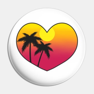 Sunset heart Pin