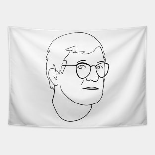 David Hockney Minimal Portrait Tapestry