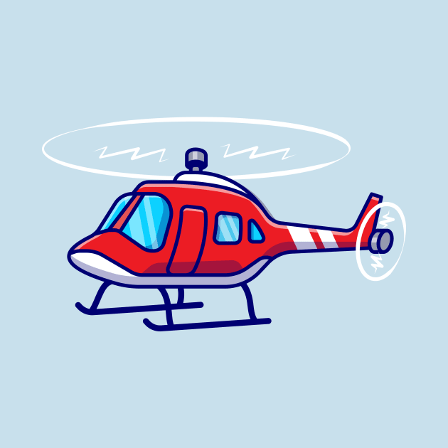 Helicopter Cartoon Illustration by Catalyst Labs