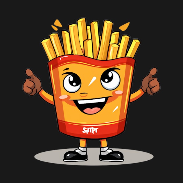 kawaii french fries T-Shirt cute potatofood by nonagobich