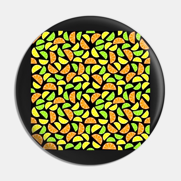 Lemons, Limes, Oranges, | Citrus | Pop Art Pattern Pin by williamcuccio