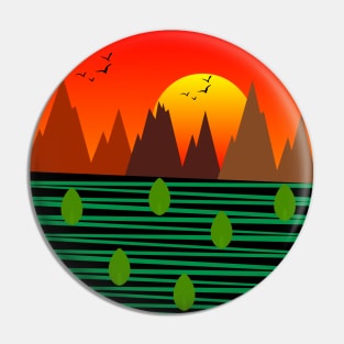 Minimalist sunset Pin