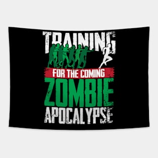 Training For The Coming Zombie Apocalypse Running Tapestry