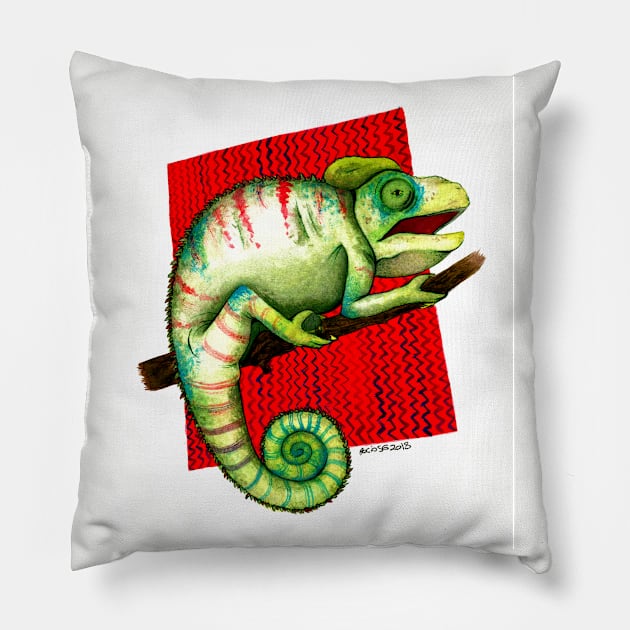 Chameleon Pillow by rosg89