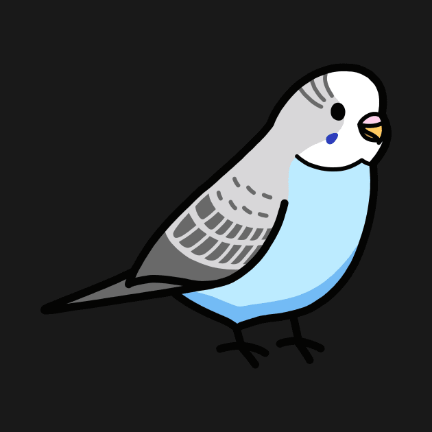 Blue Budgie by littlemandyart