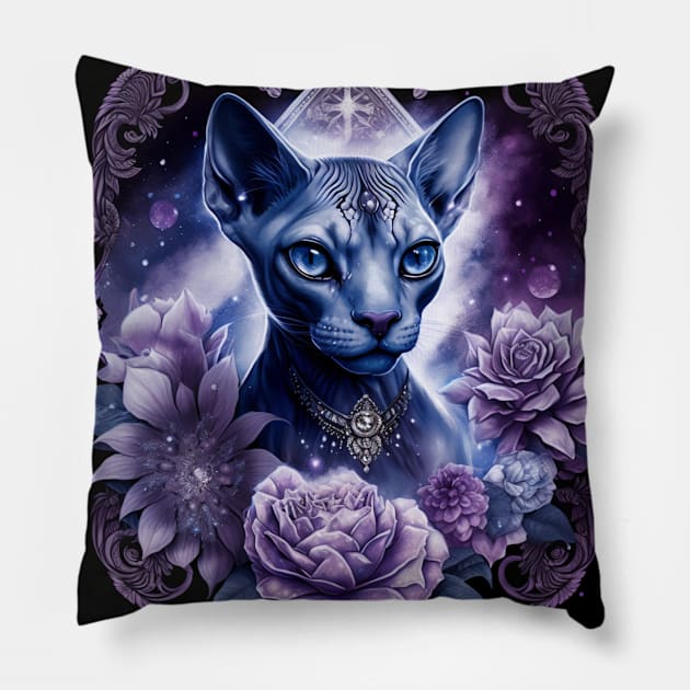 Sultry Sphynx Pillow by Enchanted Reverie