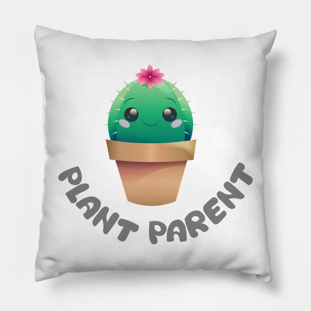 Plant Parent Cactus Pillow by spookpuke