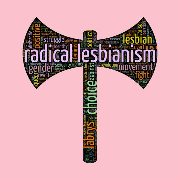 Colorful lesbian labrys word cloud - lgbt by irresolute-drab